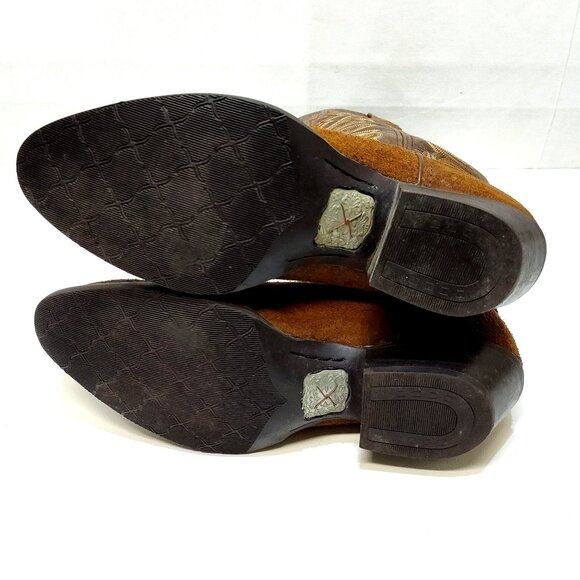 Twisted X Western Cowboy Boots Leather Embroidered Upper Men's 8.5D Anti-Fungal - Picture 10 of 12